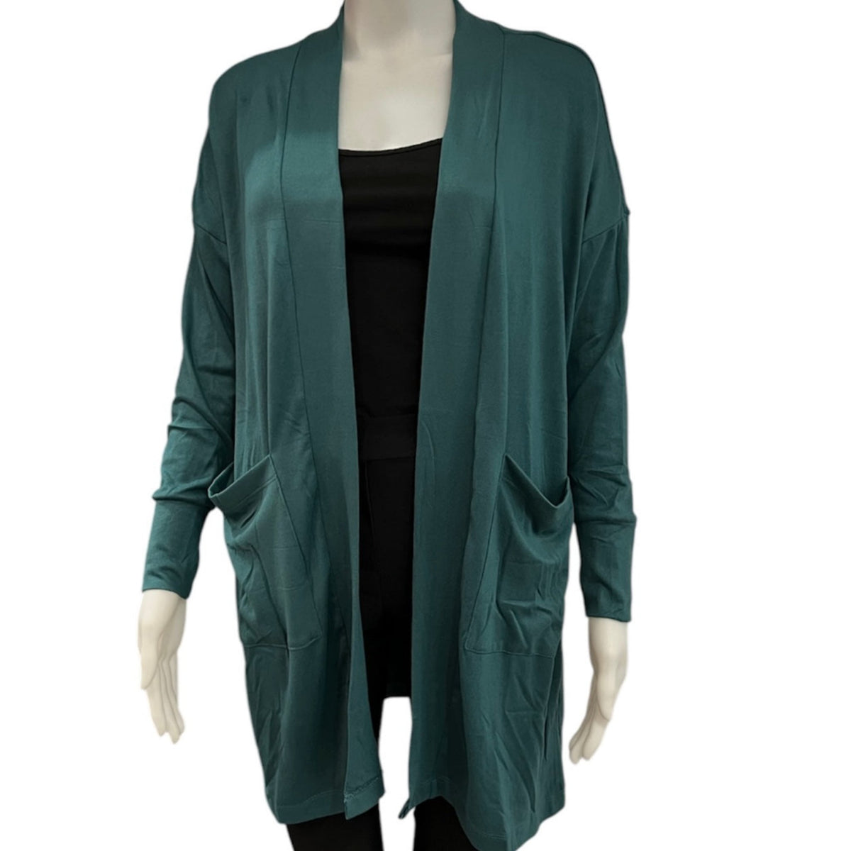 Cardigan doux #couleur_emeraude