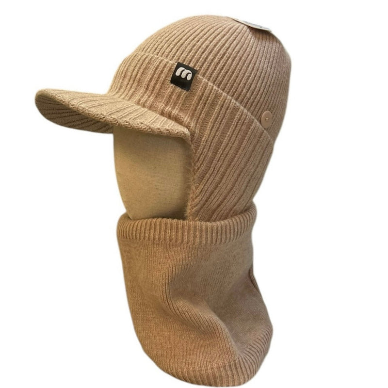 Tuque et cache cou #couleur_beige