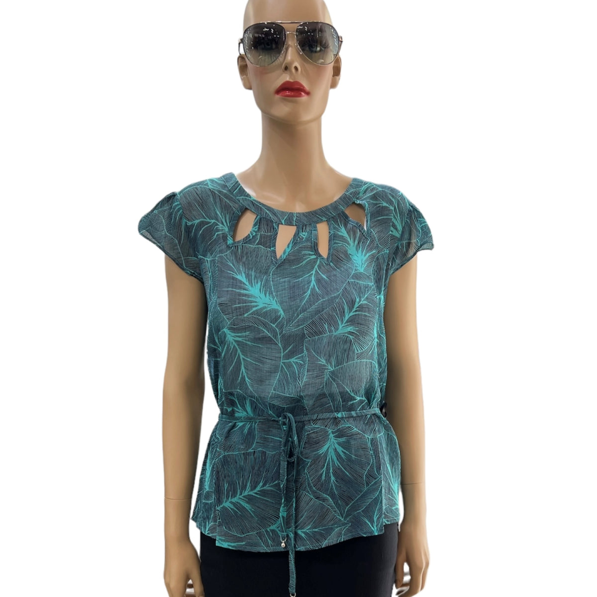 Blouse en voile légère pour femme #couleur_vert