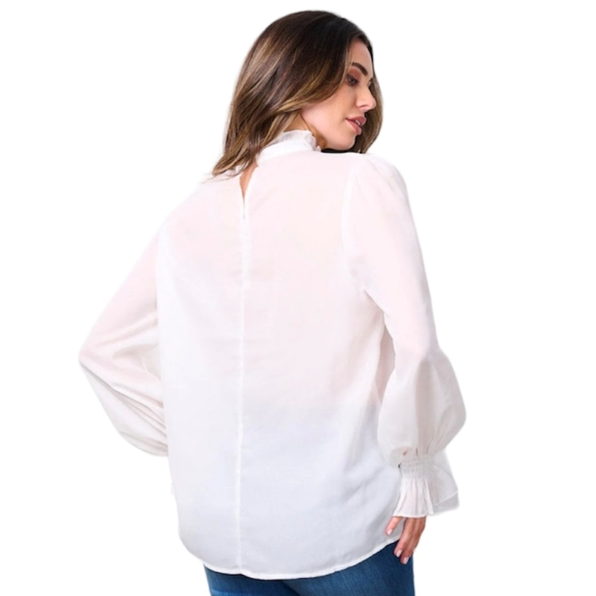 Blouse plissée femme #couleur_blanc-cassé