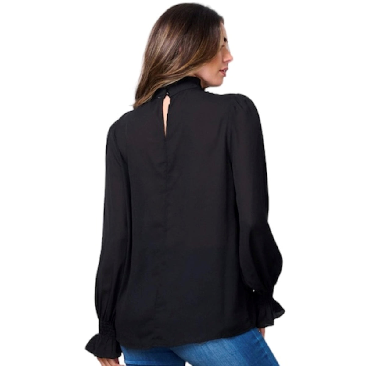 Blouse plissée femme #couleur_noir