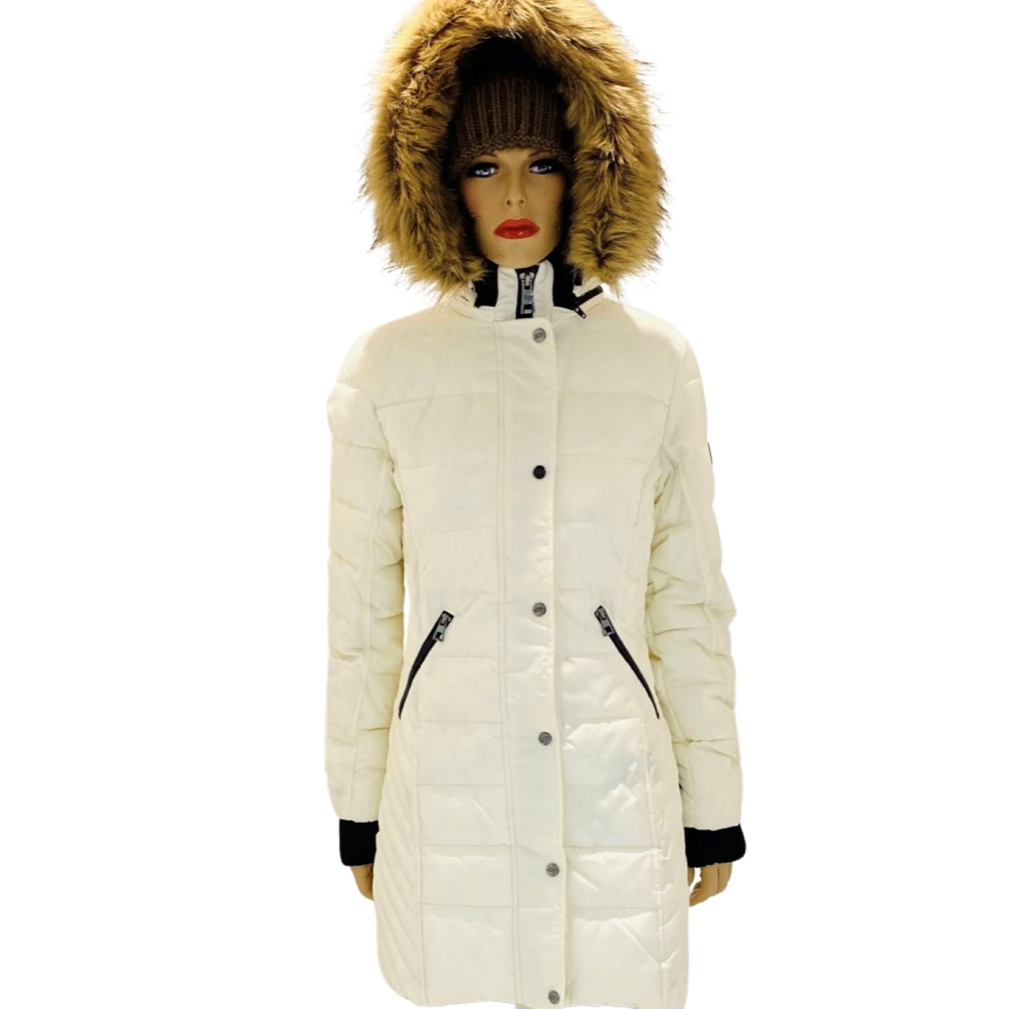 MANTEAU HIVER BLANC CASSE FEMME 3R C est Elle